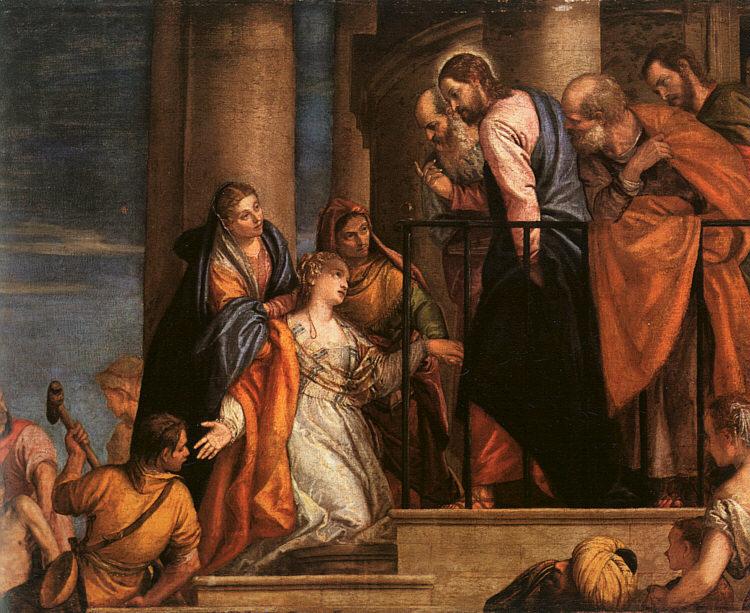  Paolo  Veronese Christ and the Woman with the Issue of Blood Spain oil painting art